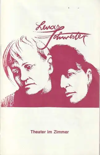 Theater im Zimmer, Gerda Gmelin, Jürgen Apel: Programmheft Gundi Ellert LENAS SCHWESTER Premiere 8. Oktober 1992 Spielzeit  1992 / 93 Heft 2 (18). 