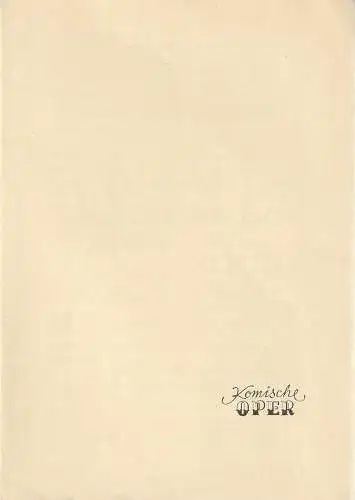Komische Oper Berlin: Programmheft MATINEE ALTE UND NEUE CHANSONS 23. März 1969 Spielzeit 1968 / 69   Aus Anlass des Welttheattertages 1969 (18). 