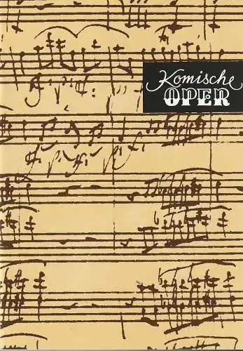 Komische Oper Berlin, Gerhard Müller: Programmheft WEIHNACHTSKONZERT 23. Dezember 1992 Spielzeit 1992 / 93 (18). 