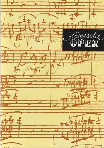 Komische Oper Berlin, Gerhard Müller: Programmheft LIEDERABEND 14. Juni 1992 Spielzeit 1991 / 92 (18). 