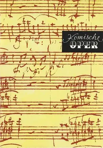 Komische Oper Berlin, Eginhard Röhlig, Frank Schneider, Christina Laabs: Programmheft 8. SINFONIEKONZERT des Orchesters der Komischen Oper 19. Juni 1980 (18). 