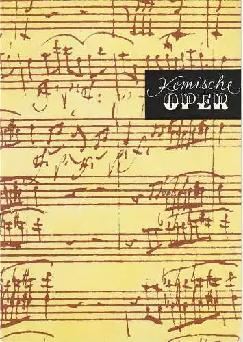Komische Oper Berlin: Programmheft WEIHNACHTSKONZERT CAMERATA MUSICA 23. Dezember 1981 (18). 