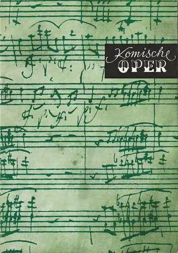 Komische Oper Berlin, Christina Laabs: Programmheft DIE KONZERTE DER KOMISCHEN OPER BERLIN 1974 / 75 Spielzeitheft (18). 