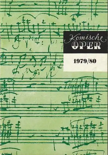 Komische Oper Berlin, Stephan Stompor: Programmheft DIE KONZERTE DER KOMISCHEN OPER BERLIN 1979 / 80 Spielzeitheft (18). 