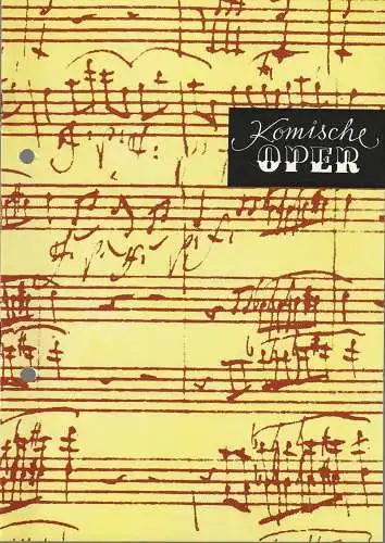 Komische Oper Berlin, Eginhard Röhlig, Frank Schneider: Programmheft 1. SINFONIEKONZERT DES ORCHESTERS DER KOMISCHEN OPER 1. Oktober 1980 (18). 