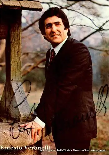 Autogrammkarte Ernesto Veronelli ( Opernsänger ) signiert