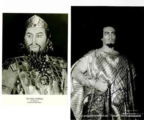 Autogrammkarte Silvano Carroli Opernsänger Bariton signiert