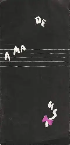 Theater der Stadt Cottbus, Johannes Steurich, Jutta Maria Winkler, Volkmar Weitze: Programmheft Peter Shaffer AMADEUS Premiere 22. März 1991 Spielzeit 1990 / 91 Nr. 9. 