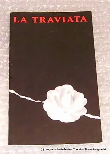 Städtische Theater Chemnitz, Leimert Volkmar: Programmheft Giuseppe Verdi La Traviata Premiere 18. Dezember 1994. 