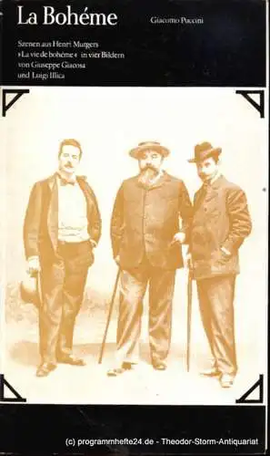 Städtische Theater Karl-Marx-Stadt, Gerhard Meyer, Donnerhack Ingrid: Programmheft Giacomo Puccini  La Boheme Theater Karl-Marx-Stadt 1979. 