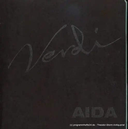 Württembergisches Staatstheater Stuttgart: Programmheft Giuseppe Verdi AIDA  31. März 1967 Großes Haus. 
