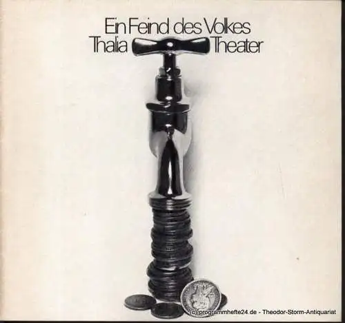 Thalia Theater Hamburg, Boy Gobert, Lunin Hanno: Programmheft Henrik Ibsen Ein Feind des Volkes  Spielzeit 1971 / 72 Heft 8. 