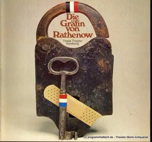 Thalia Theater Hamburg, Boy Gobert, Lunin Hanno: Programmheft Hartmut Lange Die Gräfin von Rathenow Thalia Theater 1972 Heft 1. 