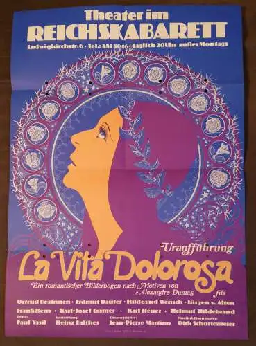 Theater im Reichskabarett 2: Programmheft Uraufführung LA VITA DOLOROSA Theater im Reichskabarett ca. 1975. 