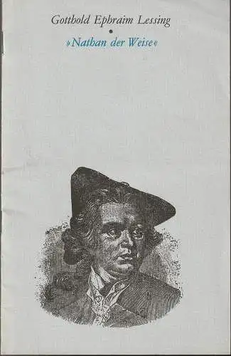 Staatstheater Dresden, Staatsschauspiel, Fred Larondelle, Gerhard Piens, Ekkehard Walter: Programmheft Lessing NATHAN DER WEISE Staatstheater Dresden 1979. 