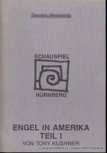 Städtische Bühnen Nürnberg, Schauspiel Nürnberg, Holger Berg, Deller Maren: Programmheft Tony Kushner Engel in Amerika Teil 1: Die Jahrtausendwende Premiere 2. März 1996 Schauspielhaus Spielzeit 1995/96 Heft 17. 
