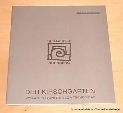 Städtische Bühnen Nürnberg, Lew Bogdan, Holger Berg, Eilert Georgia: Programmheft  Anton Tschechow Der Kirschgarten Premiere  15. Oktober 1994 Spielzeit 1994 / 95 Heft 1. 