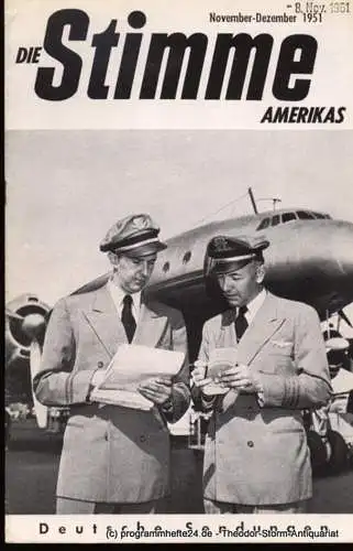 Die Stimme Amerikas: Programmheft Die Stimme Amerikas. Deutsche Sendungen September-Oktober 1952. 