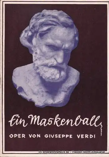Gerhart-Hauptmann-Theater, Städtische Bühnen Görlitz, Georg Leopold, Hardtmann Walter: Programmheft Giuseppe Verdi Ein Maskenball Vierzehnte Einstudierung der Spielzeit 1953 / 54. 