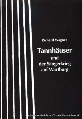 Südostbayerisches Städtetheater, Johannes Reitmeier, Frane Andreas: Programmheft Richard Wagner Tannhäuser und der Sängerkrieg auf Wartburg Premiere Passau: 12.02.2000. Premiere Landshut: 18.02.2000. Spielzeit 1999 / 2000 - 8. 