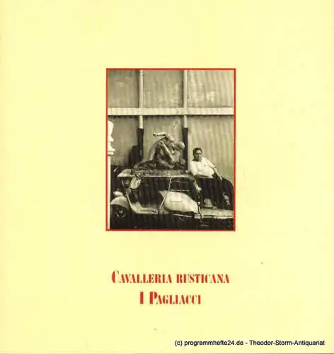 Hamburgische Staatsoper, Werres Armin: Programmheft Cavalleria rusticana / I Pagliacci 28. Januar 1988. 