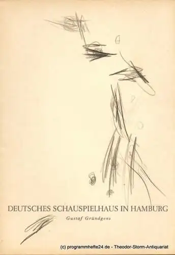 Deutsches Schauspielhaus in Hamburg, Gustaf Gründgens, Penzoldt Günther, Knorr Heinz, Clausen Rosemarie ( Fotos ): Programmheft Moliere DER GEIZIGE Deutsches Schauspielhaus in Hamburg 1958. 