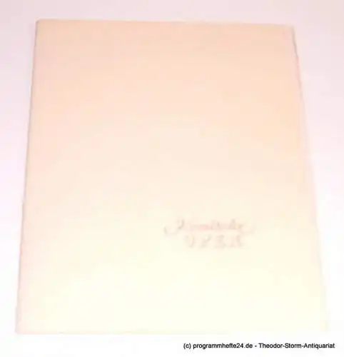 Komische Oper Berlin, Werner Otto: Programmheft La Boheme. Oper von G. Giacosa und L. Illica. Musik von Giacomo Puccini. 1953. 