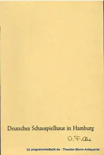 Deutsches Schauspielhaus in Hamburg, Oscar Fritz Schuh, Günther Penzoldt, Rosemarie Clausen: Programmheft Mass für Mass. Schauspiel von William Shakespeare. Spielzeit 1964 / 65. 