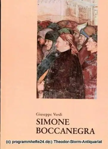 Staatstheater Darmstadt, Peter Brenner, Wilhelm Lades: Programmheft Simone Boccanegra. Oper von Francesco Piave und Arrigo Boito. Premiere 30.4.1987. Programmbuch Nr. 55 Spieljahr 1987. 
