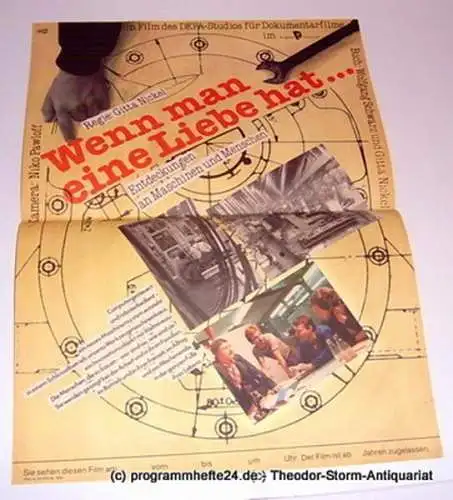 Filmplakat Wenn man eine Liebe hat ... Entdeckungen an Maschinen und Menschen