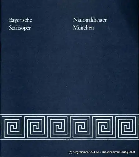 Bayerische Staatsoper, Wolfgang Sawallisch, Irmgard Scharberth: Programmheft La Boheme. Nach Scenes de la Vie de Boheme von Henri Muger. 12. November 1976. Blätter der Bayerischen Staatsoper Spielzeit 1976 / 77. 