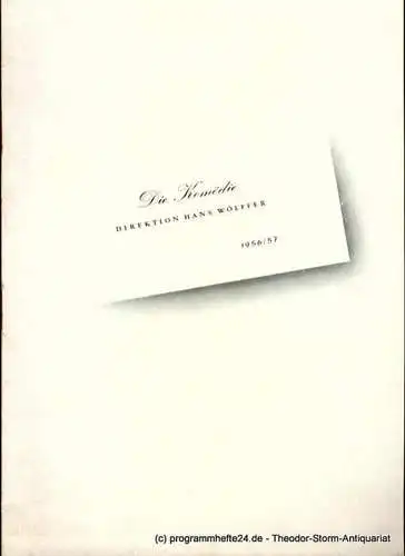 Die Komödie, Direktion Hans Wölffer: Programmheft Drei Mann auf einem Pferd. Komödie berlin Wolfgang Neuss. 