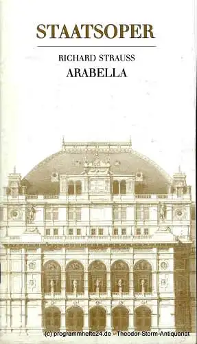 Staatsoper Wien, Lothar Knessl: Programmheft ARABELLA. Neueinstudierung 12. September 1976. Saison 1976 / 77. 
