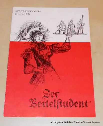 Staatsoperette Dresden, Fritz Steiner, Gerhild Ortwein, Ilona Langer: Programmheft Der Bettelstudent. 2. Programmheft der Spielzeit 1973 / 74. Premiere 11. und 12. Januar 1974. 