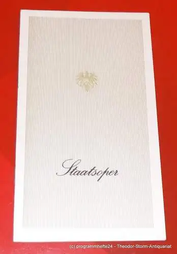 Staatsoper Wien, Lothar Knessl, Jacques Stauber: Programmheft SALOME. Musikdrama nach Oscar Wilde. Staatsoper Wien 1977. 