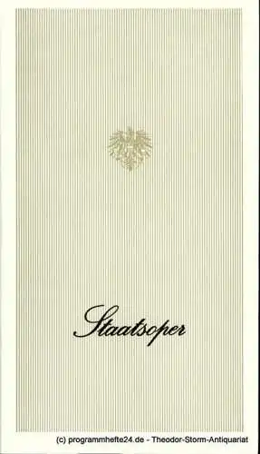 Österreichischer Bundestheaterverband, Direktion der Staatsoper Wien, Lothar Knessl: Programmheft Don Giovanni. Dramma giocosa von Lorenzo da Ponte. 2. April 1977 Staatsoper Wien. 