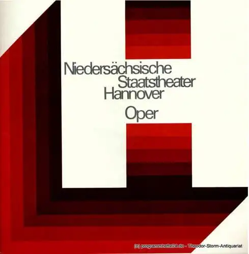 Niedersächsische Staatstheater Hannover, Opernhaus, Günter Roth, Raffael Nedomansky: Programmheft Rigoletto. Oper Hannover 1977. 
