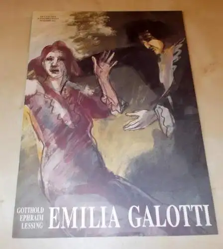 Deutsches Schauspielhaus in Hamburg, Gerd Schlesselmann, Michael Propfe: Programmheft Emilia Galotti. Deutsches Schauspielhaus in Hamburg 1992. 