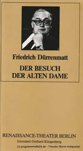 Renaissance-Theater Berlin, Gerhard Klingenberg, Lothar Ruff: Programmheft Der Besuch der alten Dame. Renaissance-Theater 1988. 