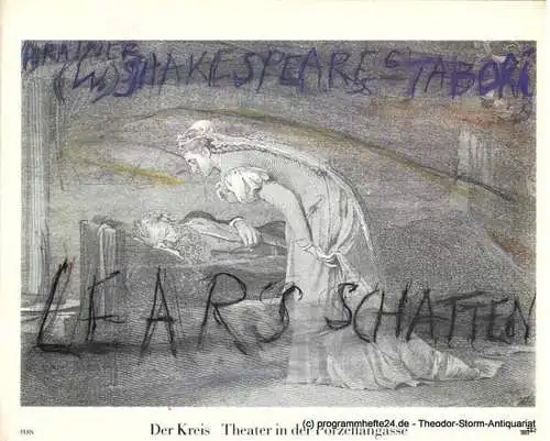 Theater der Kreis ( Theater in der Porzellangasse ): Programmheft LEARS SCHATTEN. George Tabori. Bregenzer Festspiele 1989. 