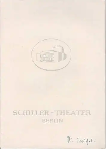 Schiller Theater Berlin, Boleslaw Barlog, Albert Beßler: Programmheft Die Teufel. Ein Stück von John Whiting. Spielzeit 1961 / 62 Heft 117. 