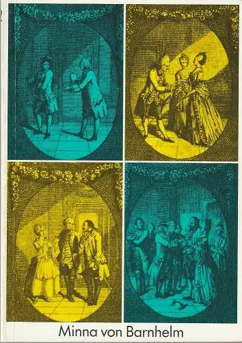 Staatstheater Darmstadt, Peter Brenner, Klaus Nürnberg, Günter Schreckenberg ( Probenfotos ): Programmheft Gotthold Ephraim Lessing MINNA VON BARNHELM Theater Darmstadt 1987. 