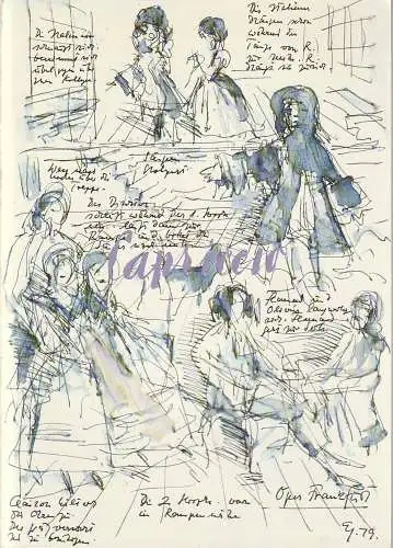 Oper Frankfurt, George-Roman Cunningham, Barbara Beyer, Ekkehard Grübler ( Umschlagentwurf ): Programmheft  Richard Strauss CAPRICCIO Oper Frankfurt 1979. 