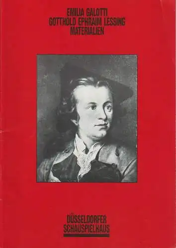 Düsseldorfer Schauspielhaus, Volker Canaris, Ursula Rühle, Sabine Jaeger, Lore Bermbach ( Probenfotos ), Sonja Rothweiler ( Probenfotos ): Programmheft Gotthold Ephraim Lessing EMILIA GALOTTI Düsseldorf 1991. 