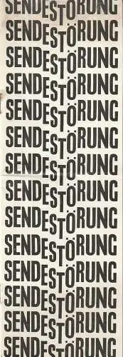 Friedrich-Wolf-Theater Neustrelitz, J. A. Weindich, Reiner Flath: Programmheft Karoly Szakonyi SENDESTÖRUNG Theater Neustrelitz 1974. 