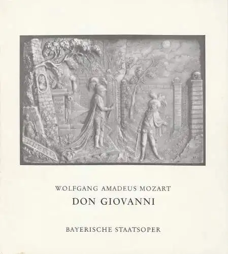 Bayerische Staatsoper,Wolfgang Sawallisch: Programmheft Wolfgang Amadeus Mozart DON GIOVANNI Premiere 12. Juli 1973. 