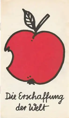 Städtische Theater Karl-Marx-Stadt, Gerhard Meyer, Gudrun Ziller, Florian Morgenstern: Programmheft Andrej Petrow DIE ERSCHAFFUNG DER WELT Theater Karl-Marx-Stadt 1982. 