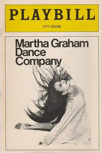 Playbill, CITY CENTER: Programmheft MARTHA GRAHAM DANCE COMPANY June 1982. 