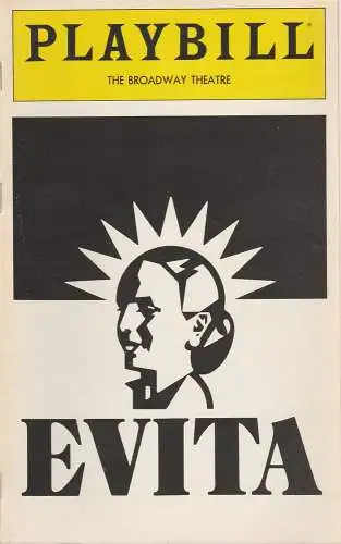 Playbill, THE BROADWAY THEATRE: Programmheft Andrew Lloyd Webber EVITA March 1981. 