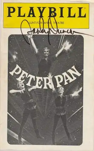 Playbill, LUNT-FONTANNE THEATRE: Sandy Duncan as PETER PAN November 1980 SIGNIERT Playbill, LUNT-FONTANNE THEATRE. 